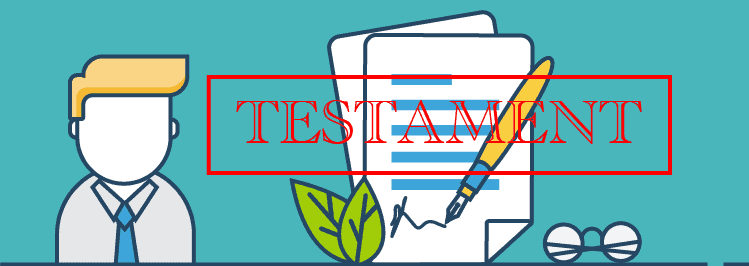 Vertrag mit rotem Testament Stempel